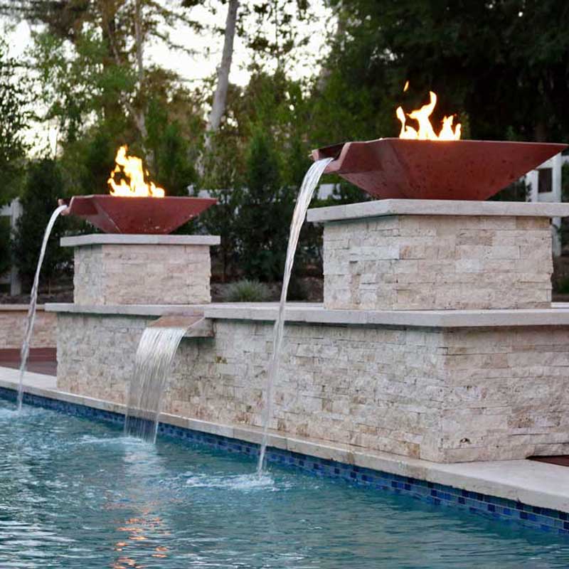 Swimming Pool with Fire & Water Bowl 